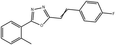 2-[2-(4-fluorophenyl)vinyl]-5-(2-methylphenyl)-1,3,4-oxadiazole 结构式