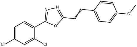 2-(2,4-dichlorophenyl)-5-[2-(4-methoxyphenyl)vinyl]-1,3,4-oxadiazole 结构式