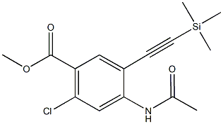 methyl 4-(acetylamino)-2-chloro-5-[(trimethylsilyl)ethynyl]benzoate 结构式