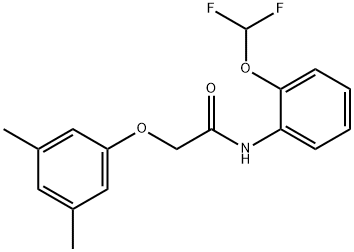 N-[2-(difluoromethoxy)phenyl]-2-(3,5-dimethylphenoxy)acetamide 结构式