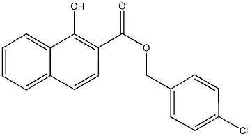 4-chlorobenzyl 1-hydroxy-2-naphthoate 结构式