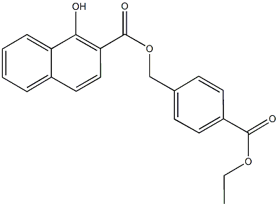 4-(ethoxycarbonyl)benzyl 1-hydroxy-2-naphthoate 结构式