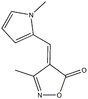 3-methyl-4-[(1-methyl-1H-pyrrol-2-yl)methylene]-5(4H)-isoxazolone 结构式