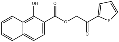 2-oxo-2-(2-thienyl)ethyl 1-hydroxy-2-naphthoate 结构式