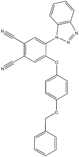 4-(1H-1,2,3-benzotriazol-1-yl)-5-[4-(benzyloxy)phenoxy]phthalonitrile 结构式