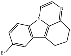 8-bromo-5,6-dihydro-4H-pyrazino[3,2,1-jk]carbazole 结构式