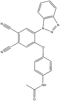 N-{4-[2-(1H-1,2,3-benzotriazol-1-yl)-4,5-dicyanophenoxy]phenyl}acetamide 结构式