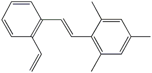 1,3,5-trimethyl-2-[2-(2-vinylphenyl)vinyl]benzene 结构式