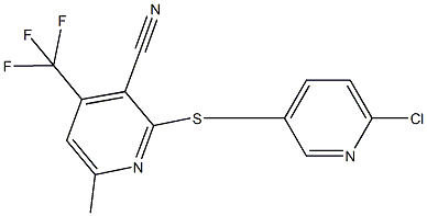 2-{[(6-chloro-3-pyridinyl)methyl]sulfanyl}-6-methyl-4-(trifluoromethyl)nicotinonitrile 结构式