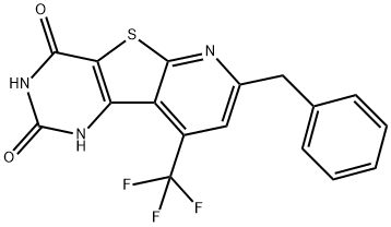 7-benzyl-9-(trifluoromethyl)pyrido[3',2':4,5]thieno[3,2-d]pyrimidine-2,4-diol 结构式