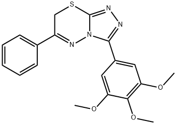 6-phenyl-3-(3,4,5-trimethoxyphenyl)-7H-[1,2,4]triazolo[3,4-b][1,3,4]thiadiazine 结构式