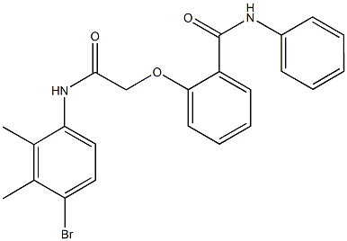 2-[2-(4-bromo-2,3-dimethylanilino)-2-oxoethoxy]-N-phenylbenzamide 结构式