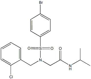 2-[[(4-bromophenyl)sulfonyl](2-chlorobenzyl)amino]-N-isopropylacetamide 结构式