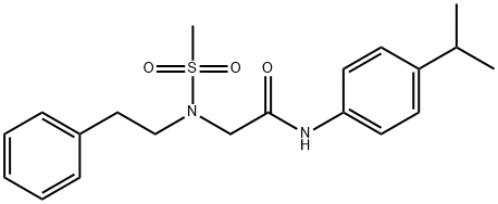 N-(4-isopropylphenyl)-2-[(methylsulfonyl)(2-phenylethyl)amino]acetamide 结构式