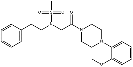 N-{2-[4-(2-methoxyphenyl)-1-piperazinyl]-2-oxoethyl}-N-(2-phenylethyl)methanesulfonamide 结构式