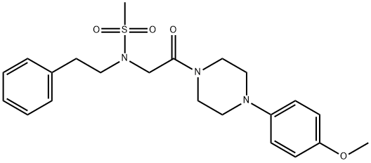 N-{2-[4-(4-methoxyphenyl)-1-piperazinyl]-2-oxoethyl}-N-(2-phenylethyl)methanesulfonamide 结构式