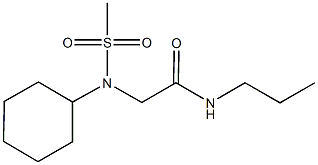 2-[cyclohexyl(methylsulfonyl)amino]-N-propylacetamide 结构式