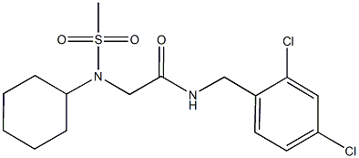 2-[cyclohexyl(methylsulfonyl)amino]-N-(2,4-dichlorobenzyl)acetamide 结构式