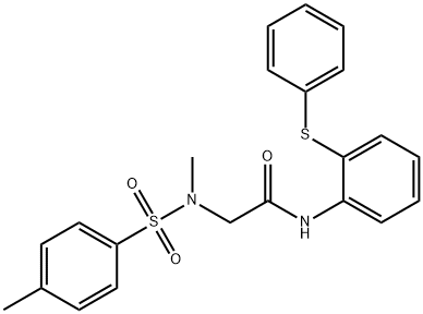 2-{methyl[(4-methylphenyl)sulfonyl]amino}-N-[2-(phenylthio)phenyl]acetamide 结构式