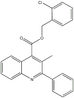 2-chlorobenzyl 3-methyl-2-phenyl-4-quinolinecarboxylate 结构式
