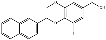 [3-iodo-5-methoxy-4-(2-naphthylmethoxy)phenyl]methanol 结构式