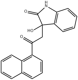 3-hydroxy-3-[2-(1-naphthyl)-2-oxoethyl]-1,3-dihydro-2H-indol-2-one 结构式
