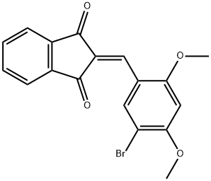 2-(5-bromo-2,4-dimethoxybenzylidene)-1H-indene-1,3(2H)-dione 结构式