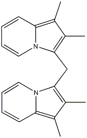 3-[(1,2-dimethyl-3-indolizinyl)methyl]-1,2-dimethylindolizine 结构式