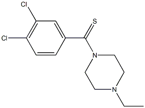1-(3,4-dichlorobenzothioyl)-4-ethylpiperazine 结构式