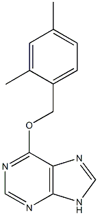 2,4-dimethylbenzyl 9H-purin-6-yl ether 结构式