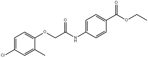 ethyl 4-{[(4-chloro-2-methylphenoxy)acetyl]amino}benzoate 结构式