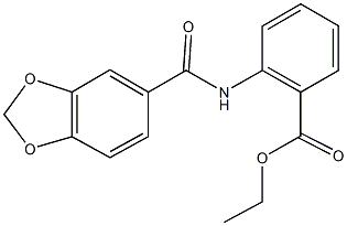 ethyl 2-[(1,3-benzodioxol-5-ylcarbonyl)amino]benzoate 结构式