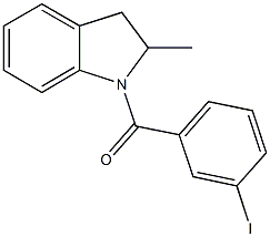 1-(3-iodobenzoyl)-2-methylindoline 结构式