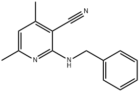 2-(benzylamino)-4,6-dimethylnicotinonitrile 结构式