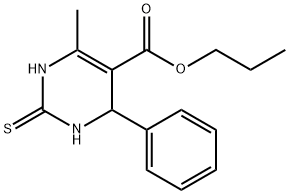 propyl 6-methyl-4-phenyl-2-thioxo-1,2,3,4-tetrahydro-5-pyrimidinecarboxylate 结构式