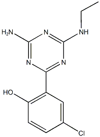 2-[4-amino-6-(ethylamino)-1,3,5-triazin-2-yl]-4-chlorophenol 结构式