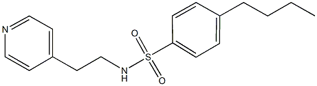 4-butyl-N-[2-(4-pyridinyl)ethyl]benzenesulfonamide 结构式