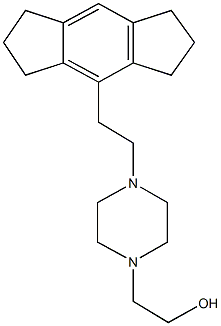 2-{4-[2-(1,2,3,5,6,7-hexahydro-s-indacen-4-yl)ethyl]-1-piperazinyl}ethanol 结构式