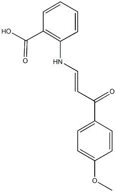 2-{[3-(4-methoxyphenyl)-3-oxo-1-propenyl]amino}benzoic acid 结构式