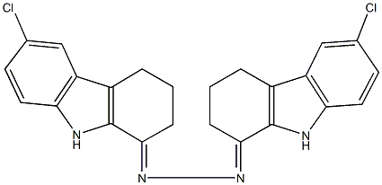 6-chloro-2,3,4,9-tetrahydro-1H-carbazol-1-one (6-chloro-2,3,4,9-tetrahydro-1H-carbazol-1-ylidene)hydrazone 结构式