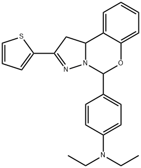 N,N-diethyl-N-{4-[2-(2-thienyl)-1,10b-dihydropyrazolo[1,5-c][1,3]benzoxazin-5-yl]phenyl}amine 结构式