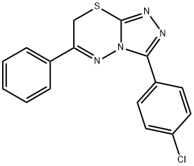 3-(4-chlorophenyl)-6-phenyl-7H-[1,2,4]triazolo[3,4-b][1,3,4]thiadiazine 结构式