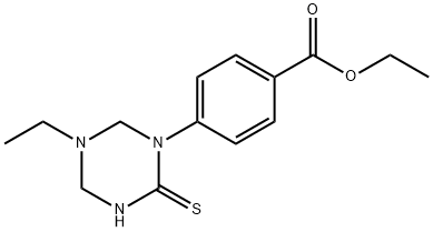 ethyl 4-(5-ethyl-2-thioxo-1,3,5-triazinan-1-yl)benzoate 结构式