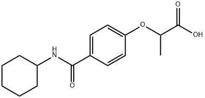 2-{4-[(cyclohexylamino)carbonyl]phenoxy}propanoic acid 结构式