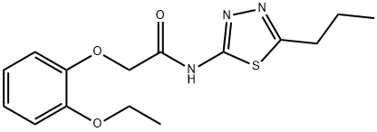 2-(2-ethoxyphenoxy)-N-(5-propyl-1,3,4-thiadiazol-2-yl)acetamide 结构式