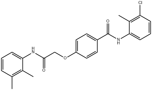 N-(3-chloro-2-methylphenyl)-4-[2-(2,3-dimethylanilino)-2-oxoethoxy]benzamide 结构式