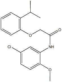 N-(5-chloro-2-methoxyphenyl)-2-(2-isopropylphenoxy)acetamide 结构式