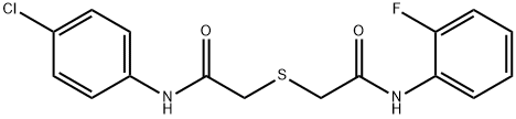 2-{[2-(4-chloroanilino)-2-oxoethyl]sulfanyl}-N-(2-fluorophenyl)acetamide 结构式