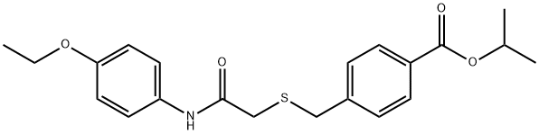 isopropyl 4-({[2-(4-ethoxyanilino)-2-oxoethyl]sulfanyl}methyl)benzoate 结构式