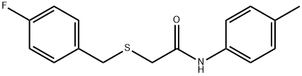 2-[(4-fluorobenzyl)sulfanyl]-N-(4-methylphenyl)acetamide 结构式
